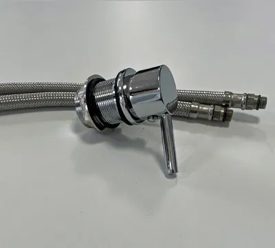 Produktbild von Einhebel Kaltwasser Ventil Armatur für Aufsatz und integriertem Taharet Dusch WC inkl. Panzerschlauch