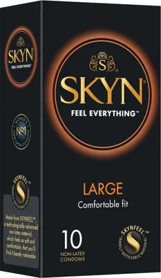 Produktbild von 10 Stück SKYN Large Große Latexfreie Kondome für Männer Hauchzart 56mm Breite