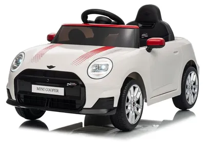 Immagine prodotto di Macchina Elettrica per Bambini Licenza Ufficiale Mini Cooper S Cabrio 12V Sedili in Pelle e Telecomando Bianco