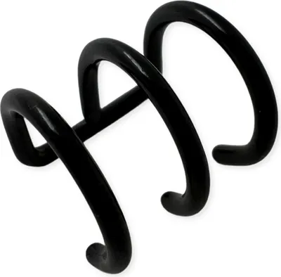 Produktbild von Ear Cuff Chirurgenstahl Ohrschmuck dreireihig in schwarz