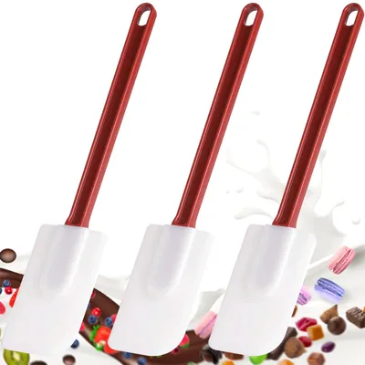 Produktbild von 3-teiliges Silikonspatel-Set zum Kochen, 41 cm, Silikon-Teigschaber, Silikon-Kuchenspatel, hitzebeständiger Silikonspatel, antihaftbeschichteter Küchenspatel, Backspatel