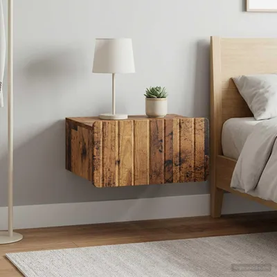 Productafbeelding van vidaXL Wandgemonteerde nachtkastjes, 2 stuks, gerecycled hout, 49 x 34,5 x 24 cm
