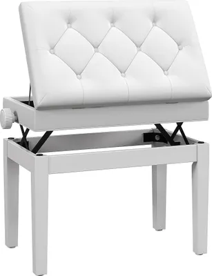 Produktbild von HOMCOM Klavierbank Höhenverstellbar Sitzbank mit Stauraum, Holzbeine Kunstleder