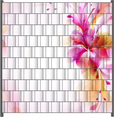 Produktbild von Wallario Zaunsichtschutz mit Motiv Pinkes Blumenbuket für Ein- und Doppelstabmatten Zäune in der Größe 200 x 200 cm
