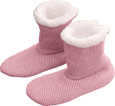 Produktbild von Kuschelige Winter-Haussocken für Damen, fleecegefüttert, weich und warm, dick, flauschig, rutschfest, für drinnen, Weihnachtssocken