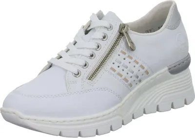 Obrázek produktu pro Rieker N8321 80 dámské tenisky na klínku bílé, bílá, velikost 40