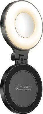 Zdjęcie produktu dla Magnetyczna lampka wypełniająca LED do selfie z telefonu, składana lampka do smartfona, 2500 K šC 8500 K, ściemniana, wbudowany akumulator, zamiennik lusterka do selfie do iPhone'a 16/15/14/13/12, telefonu z Androidem, vlog selfie, transmisja na żywo, makijaż