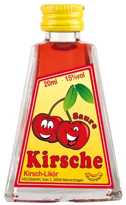 Produktbild von Krugmann Saure Kirsche Likör Shot mit Kirsch Geschmack 2cl 20 Stück