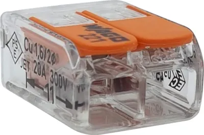 Produktbild von 50 Stück Wago Klemmen 221-412 Verbindungsklemme 2 Leiter