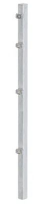Produktbild von Alberts Zaunpfosten Doppelstabmattenzaun, zum Einbetonieren, Länge 1500 mm für Mattenhöhe 1000 mm, Pfostenstärke 60 x 40 mm, inkl. Klemmlasche innenliegend, feuerverzinkt