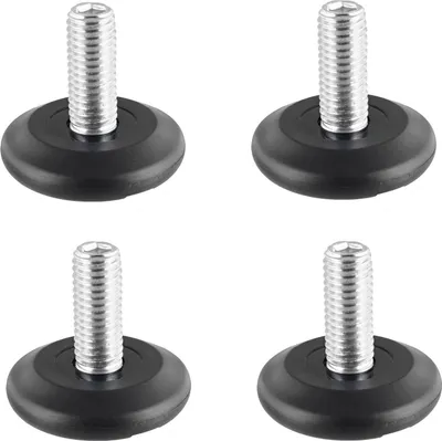 Produktbild von WAGNER Verstellfuß starr, schwarz 4tlg. Set - Ø 37 mm, Gewinde M10x25 mm, Gleiter HYPER, DE Ware - 15832500