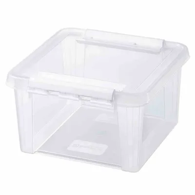 Produktbild von SmartStore HOME Clipbox 12, 8 Liter, 28 x 28 x 17 cm, mit transparentem Deckel, transparent