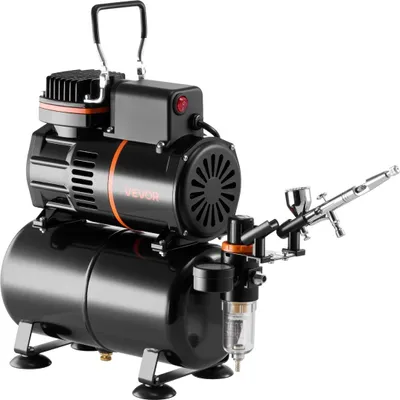 Productafbeelding van Airbrush-set. Bevat: airbrush, compressor (1/6 HP), slang, spuitmond en reservoir