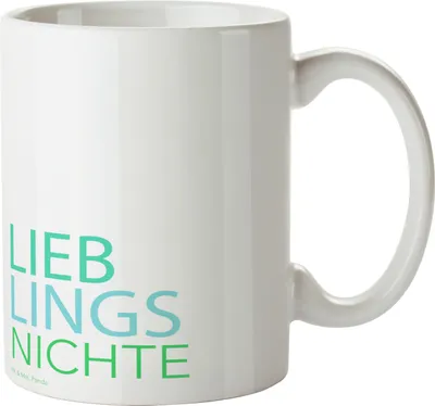 Produktbild von Mr. & Mrs. Panda Bedruckte Tasse Nichte - Weiß - Geschenk, Teetasse, Becher, Spruch, Tochter des Bruders, der Schwester, Tante, Taufe, Teebecher, Kaffeebecher, Patenkind