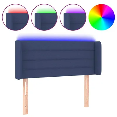 Produktbild von vidaXL LED Kopfteil Blau 93x16x78/88 cm Stoff