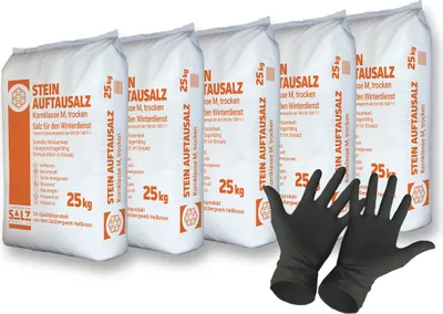 Produktbild von 5x Steinauftausalz Kornklasse M | Sack (25 kg)