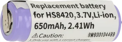 Produktbild von vhbw Akku Ersatz für Philips US14430VR, KR112RRL für Rasierer (650 mAh, 3,7 V, Li-Ion)