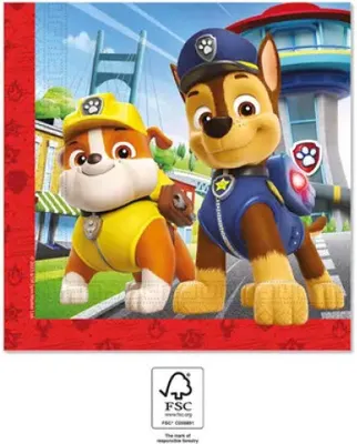 Zdjęcie produktu dla Serwetki papierowe Paw Patrol Rescue Heroes 33x33cm 20szt.
