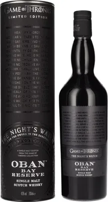 Produktbild von Oban Bay Reserve The Night's Watch Game of Thrones GoT Limited Edition Single Malt Scotch Whisky  | 43 % vol | 0,7 l