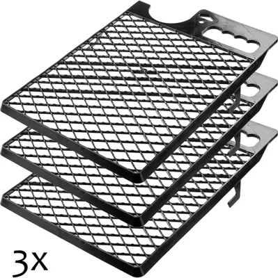 Produktbild von KADAX Abstreifgitter "Lavik", Farbgitter aus Kunststoff, 39 cm, Schwarz, 3 Stücke