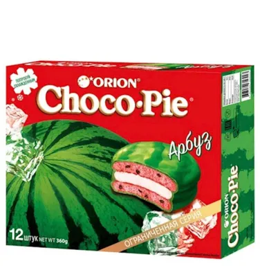 Produktbild von Orion Choco-Pie mit Wassermelonen-Geschmack, 360 g
