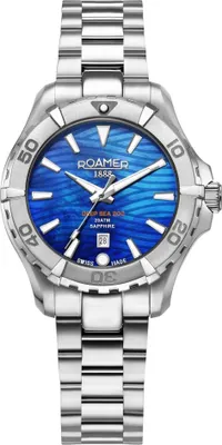 Obrázek produktu pro Dámské hodinky ROAMER 860844 41 45 20 v modré barvě pro sportovní potápění.