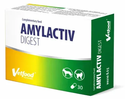 Productafbeelding van VETFOOD Amylactiv digest dog and cat 30 capsules