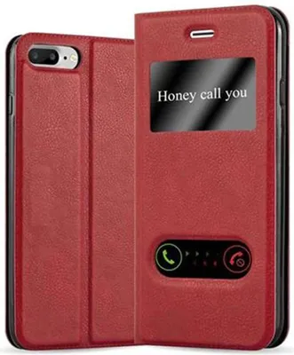 Immagine prodotto di Cadorabo custodia protettiva per Apple iPhone 7 PLUS / 7S PLUS / 8 PLUS custodia in rosso custodia per telefono cellulare custodia a libro custodia cover