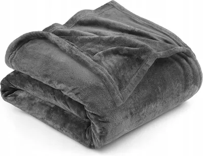 Produktbild von Kuschelige Flanelldecke 300 GSM für Sofa & Bett 228x228 cm Grau