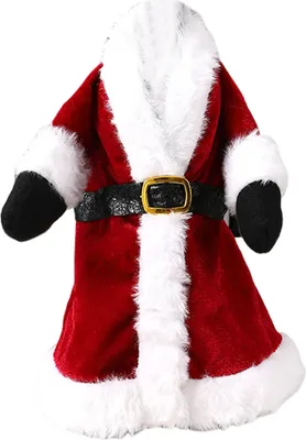 Produktbild von Weihnachtsweinflaschenbezug, Rotweinflaschenrock, Kleidung mit Gürtel, handgefertigtes Weinzubehör, Urlaubsdekoration, A