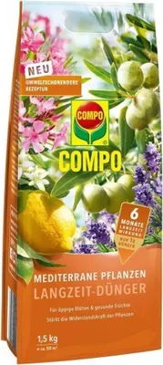 Produktbild von Langzeitdünger COMPO für mediterrane Pflanzen 1,5 kg, für Olivenbaum, Zitrusbaum, Oleander etc.