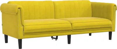 Produktbild von vidaXL Sofa 3-Sitzer Gelb Samt