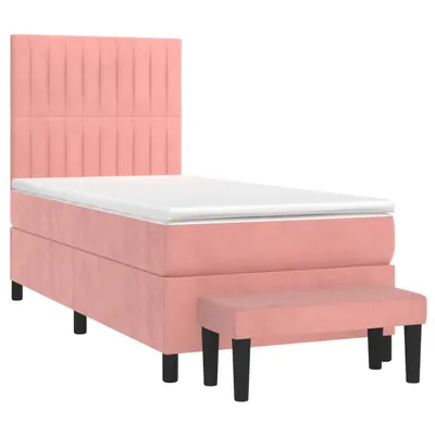 Immagine prodotto di vidaXL Letto a molle con materasso rosa 90x200 cm in velluto