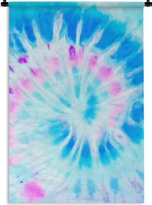 Produktbild von MuchoWow® Wandteppich Wandbehang Sommer - Krawattenfärbung - Lila 60x90 cm Tapisserie Dekoration Wandtuch - Foto-Teppich - Abwaschbar