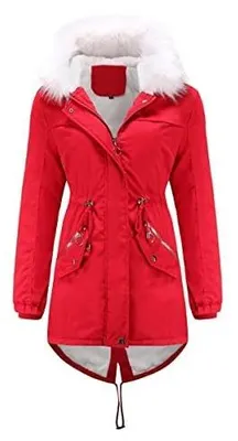 Productafbeelding van Lange Winter Parka met Kunstbont Capuchon voor Dames