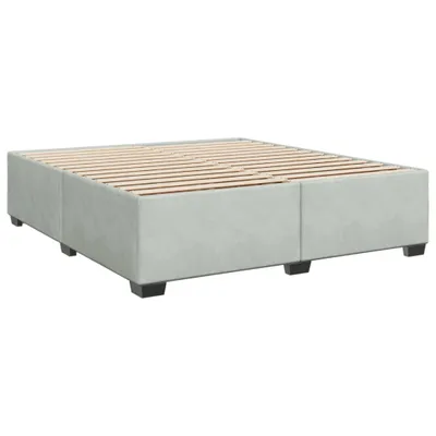Image de vidaXL Cadre de lit sans matelas gris clair 180x200 cm velours