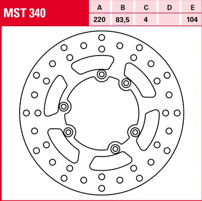 Produktbild von TRW Bremsscheibe Allround starr MST340 350 GS