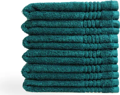 Produktbild von PHLOX Gästehandtücher Set - 6 Teilig - 100% Baumwolle 600 g/m² - 30x50 cm - Frottee, Weich - Türkisblau