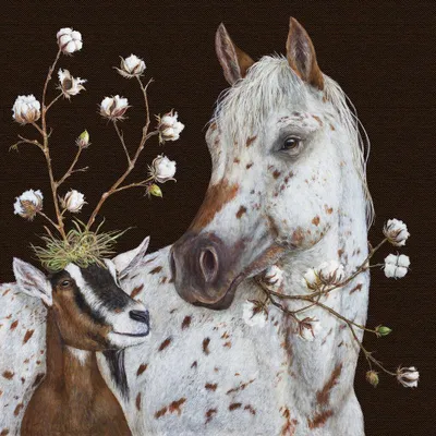 Produktbild von 20 Servietten Neighbors - Pferd und Ziege 33x33cm