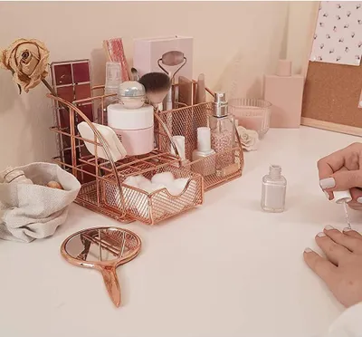 Produktbild von Famanu Büro-Organizer mit Telefonhalter und Stiftehalter - Roségold