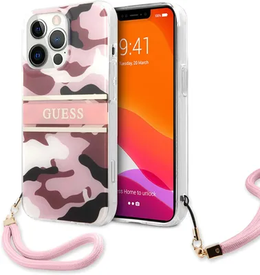 Produktbild von Guess Guhcp13Skcabpi Iphone 13 Mini 5.4 Rosa/Rosa Hardcase Camo Strap Sammlung