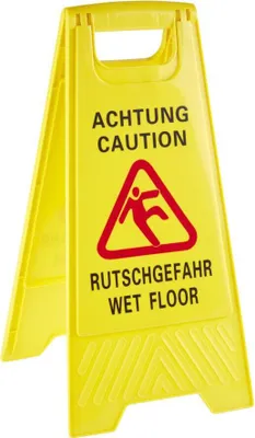 Produktbild von APS Warnschild "Achtung Rutschgefahr", gelb