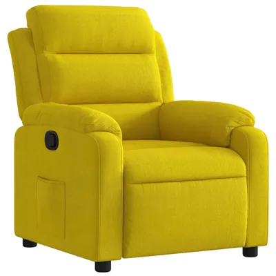 Image de Fauteuil relax jaune velours