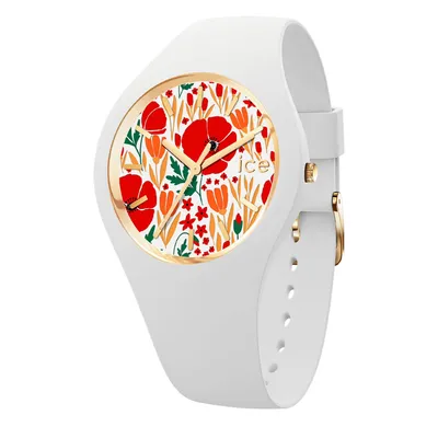 Produktbild von Ice Watch ICE flower - Poppy fields - Small - 3H 020512 Damenarmbanduhr