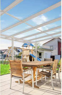 Produktbild von Terrassenüberdachung gutta Premium VSG Sicherheitsglas 913,5 x 306 cm weiß