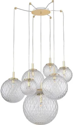 Zdjęcie produktu dla Żyrandol CADIX złoty 7xG9x8W szkło wym:150x200x200cm IP20 TK-Lighting