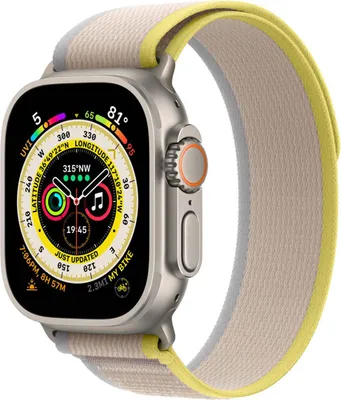 Productafbeelding van Apple Trail Loop Band voor de Apple Watch | 44/45/46/49 mm - Maat M/L - Geel / Beige