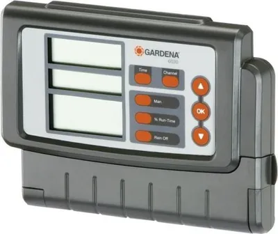 Produktbild von GARDENA 6030 Classic Bewässerungscomputer, LCD Display, Zentralisiertes System, Innenbereich, 230V Anschluss (1284-20)