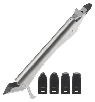 Imagen del producto de Raspador de juntas 4 en 1 de silicona y acero inoxidable para trabajos de sellado