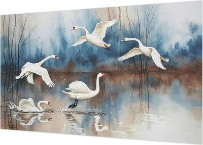 Produktbild von Selbstklebende Fototapete - Wandbilder für Wohnzimmer - 416x254 - Dekorative Wandfolie - Modernes Design für Wanddekoration - Tapeten für Innenräume - Vögel im Flug